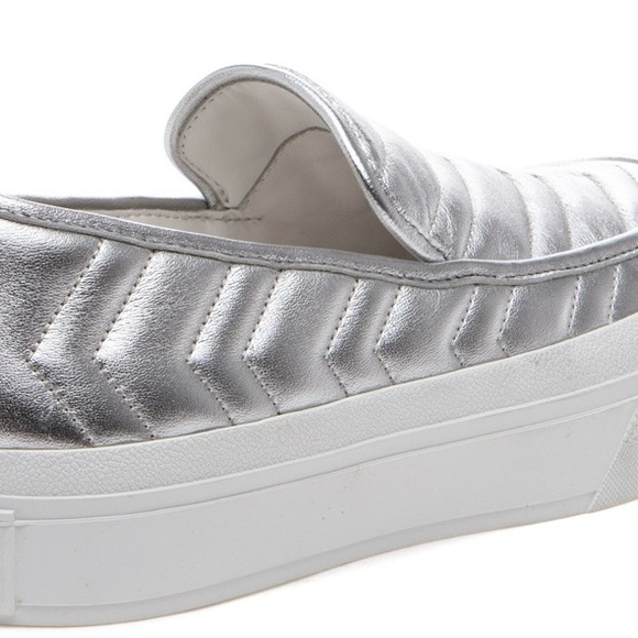 J/SLIDES Silver Quilted Slip-On Sneakers - Picture 3 of 3